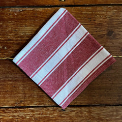 Regent Homeware - Cotton Tea Towels - Pack of 3 assorted Stripes - Red