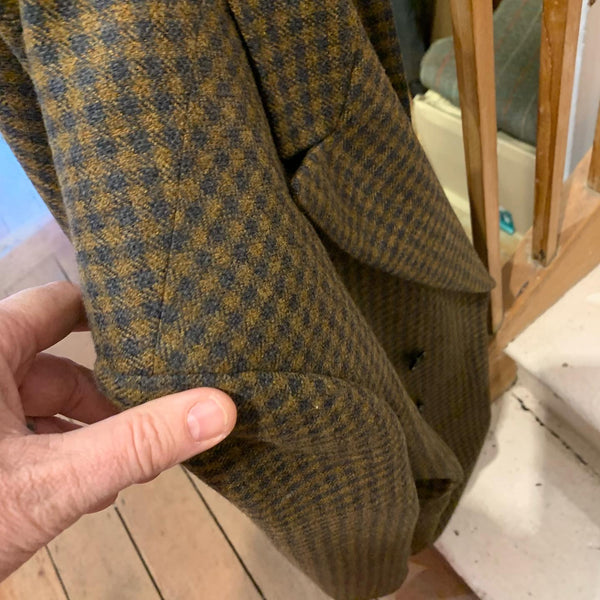 Regent - 'Martyn' - Double Breasted Jacket/Coat - Blue & Brown Check
