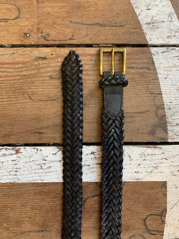 Regent - Woven Belt - Leather - Black - Regent Tailoring
