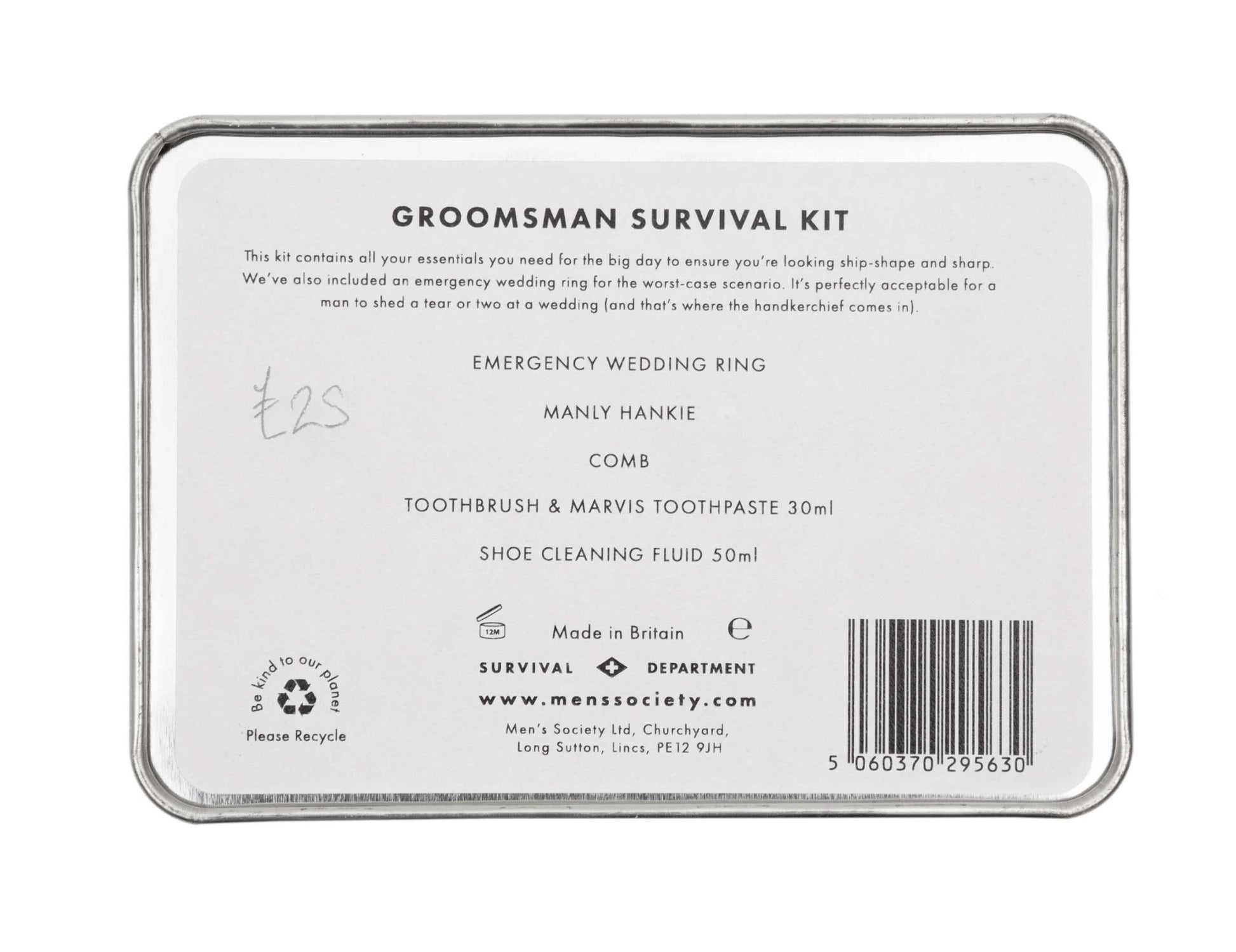 Men’s Society - Groomsman Survival Kit - Regent Tailoring Salisbury