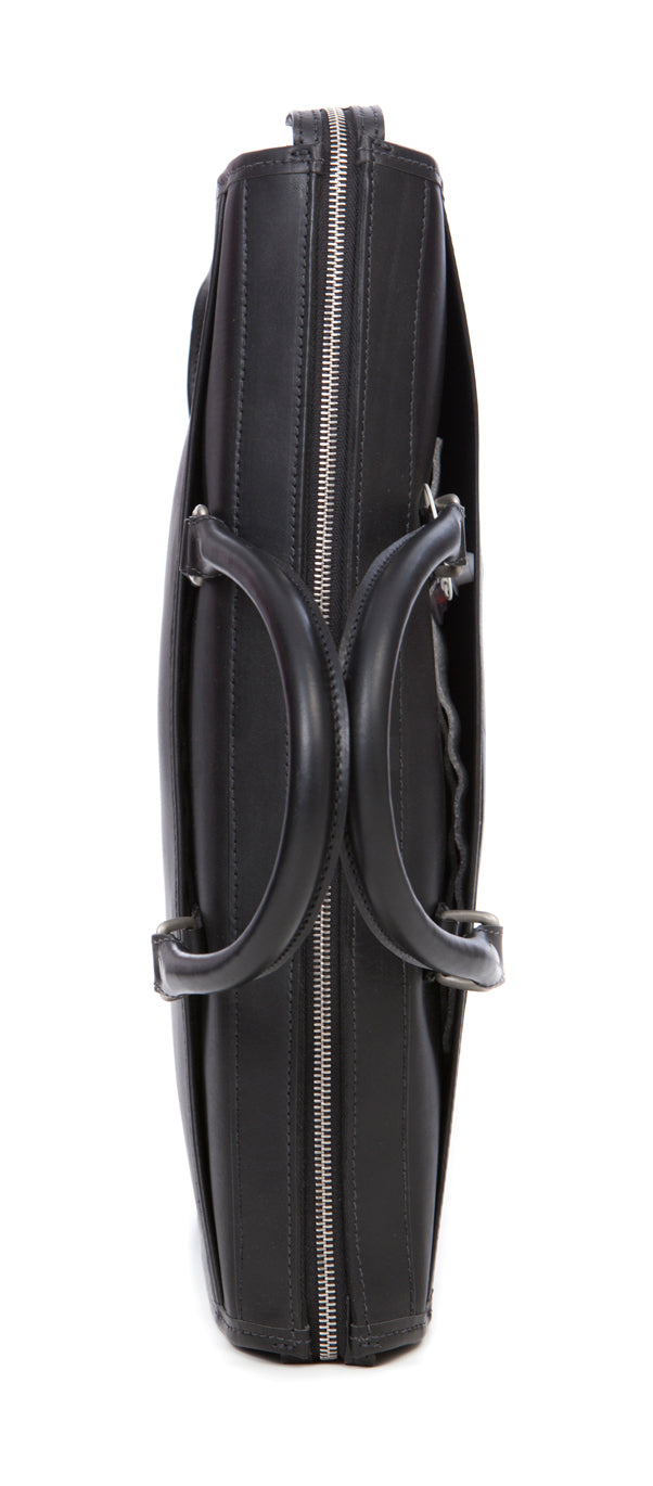 Tusting Marston Briefcase - Black Bridle Leather - Regent Tailoring