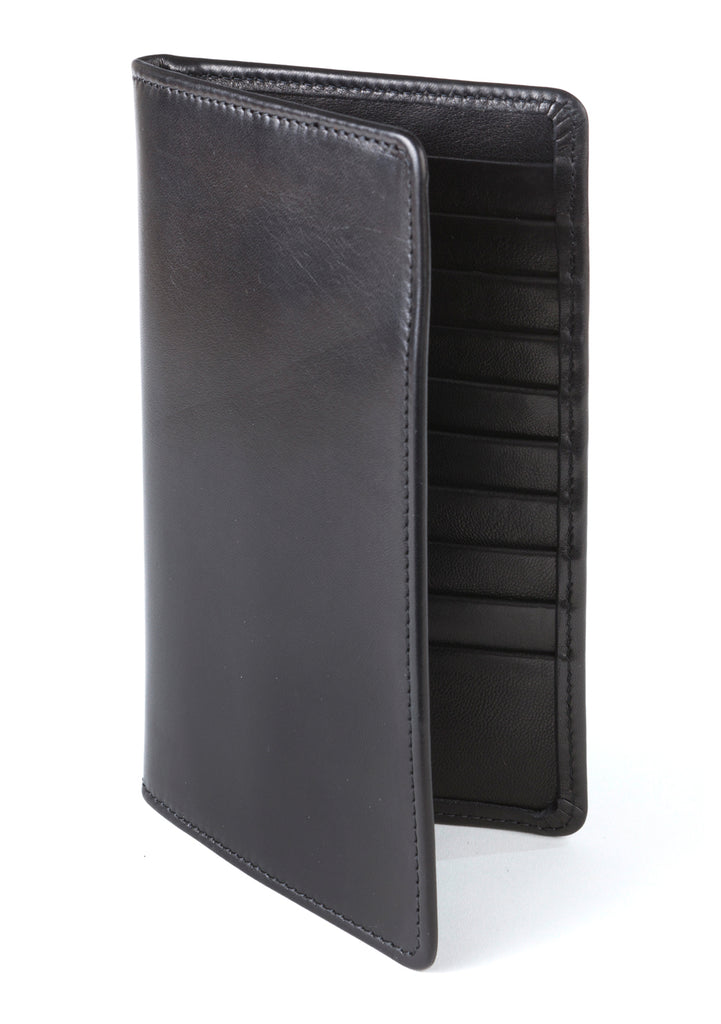 Regent - Tall Leather Wallet - Black Verglass Leather - Regent Tailoring