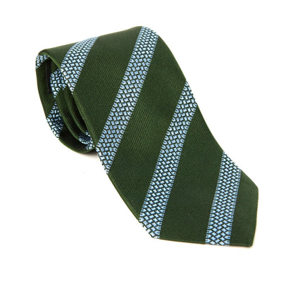 Regent - Woven Silk Tie - Lawn Green with Motorbike Tread - Regent Tailoring