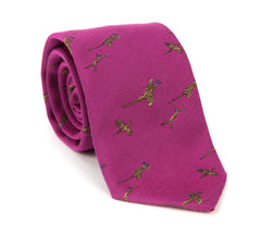 Regent - Mauve Wool Tie - Pheasant