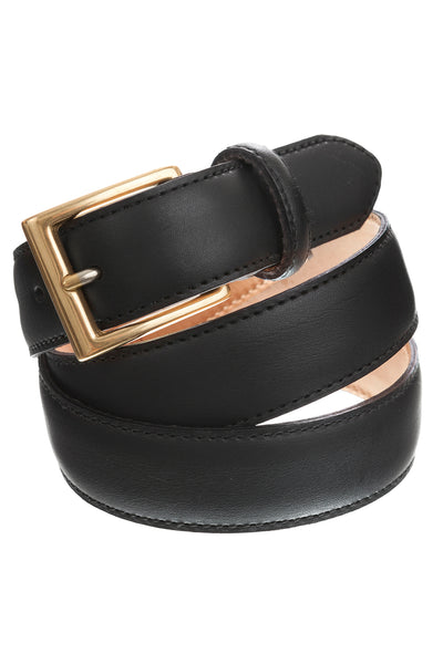 Regent - Black Suit Belt - nickel Buckle - Leather