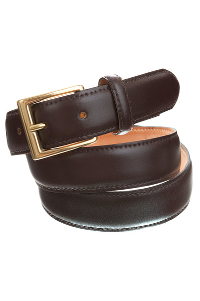 Regent - Brown Suit Belt - Leather - Brown - Gold Buckle
