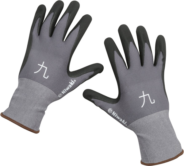 Niwaki - Gardening Gloves - Grey - Nitrile with Nylon/Spandex Lining