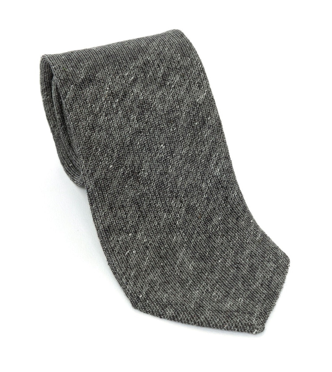 Regent Luxury Silk & Cotton Tie - Charcoal Grey - Regent TailoringRegent