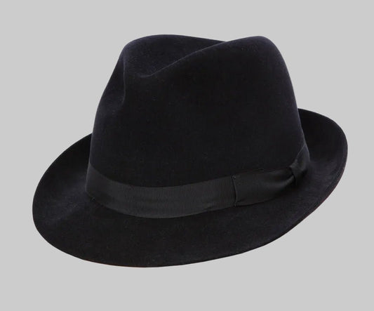 Regent Racing Trilby - Fur Felt, Mac Murray - Black - Regent TailoringRegent