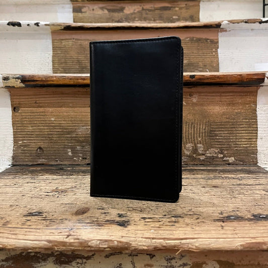 Regent - Tall Leather Wallet - Black Verglass Leather - Regent TailoringRegent