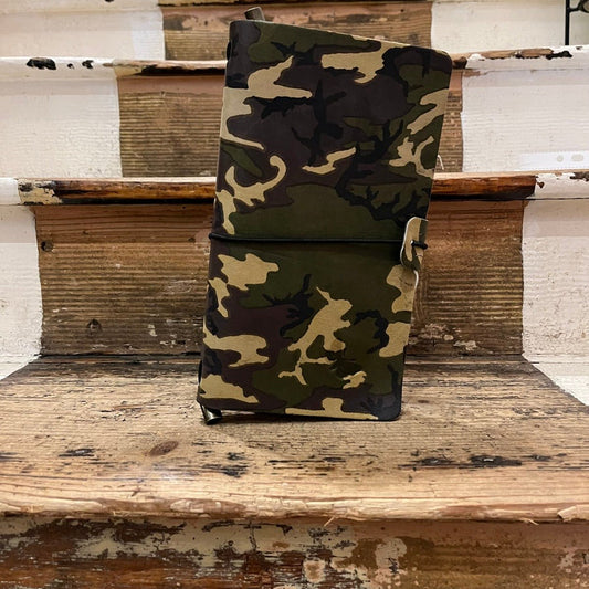 Regent - Traveller's Journal - Camouflage Notebook - Printed Leather - Regent Tailoring Salisbury