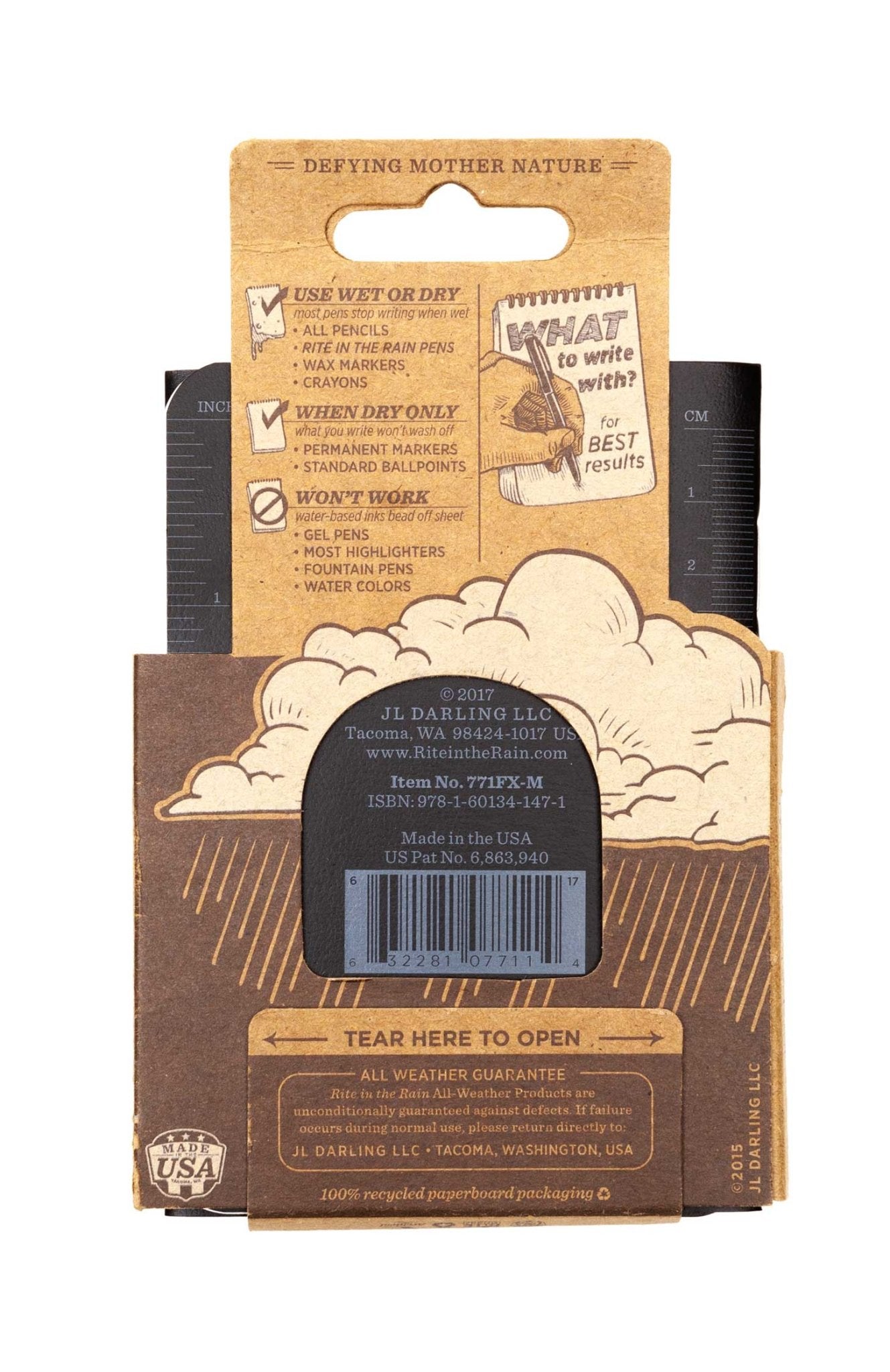 Rite in the Rain - All Weather Universal Notebook (3 Pack) 3.25" x 4.625" - Black - 771FX-M - Regent Tailoring