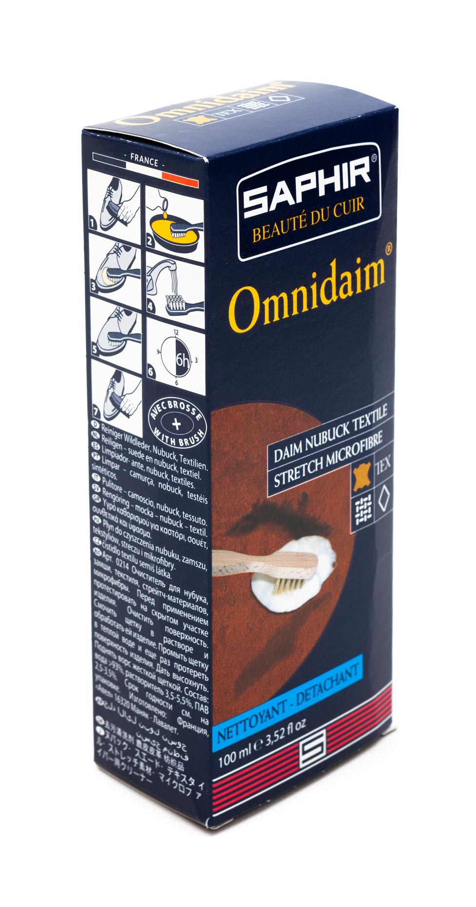 Saphir ‘Omnidaim’ Leather Cleaning Fluid and Brush - Regent TailoringSaphir