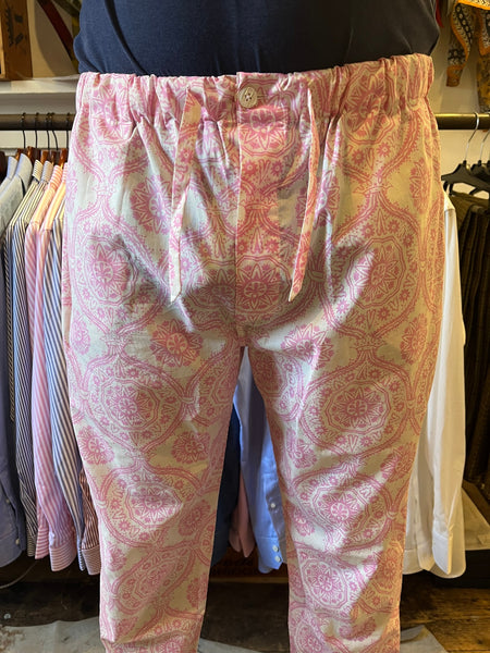 Regent - Lounge Pants - Pink/White Pattern- PJ