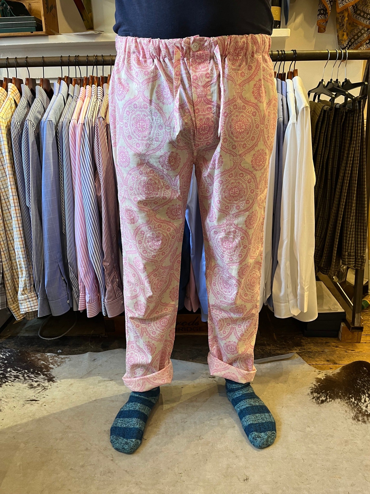 Regent - Lounge Pants - Pink/White Pattern- PJ