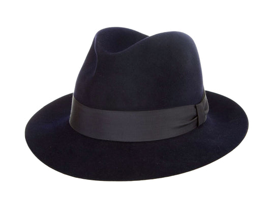 Regent Trilby - Fedora-Style - Fur Felt - Black - Mason - Regent Tailoring